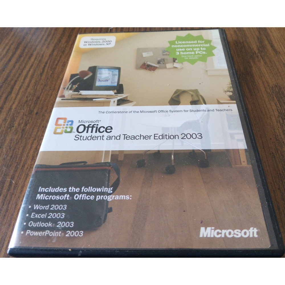 Microsoft Office Student And Teacher Edition 2003 For Windows PC's